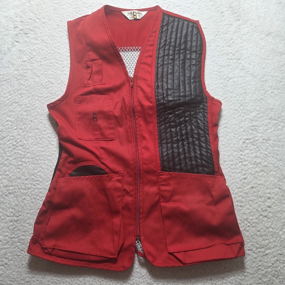 Vintage Bob Allen Shooting Vest Mens Size Large Hunting Pocket USA Made Mesh